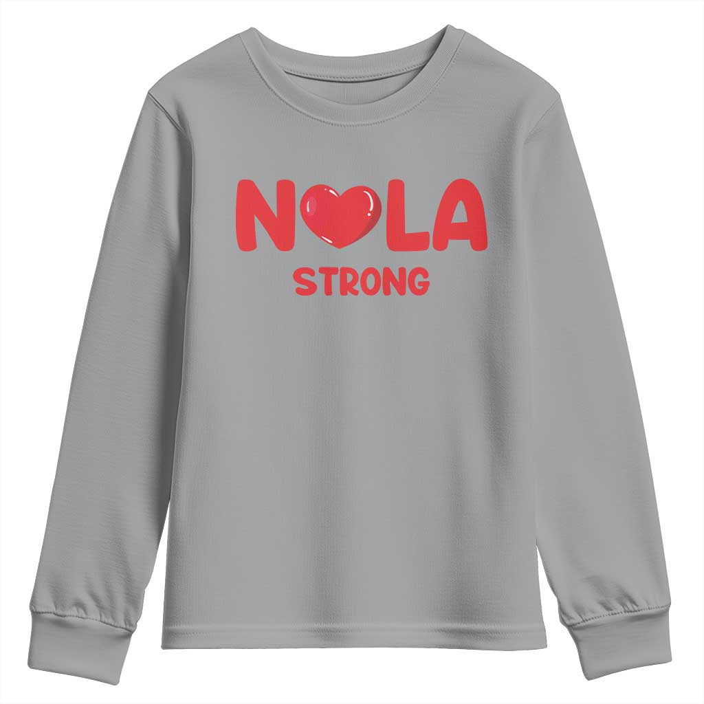 Nola Strong New Orleans Support Youth Sweatshirt