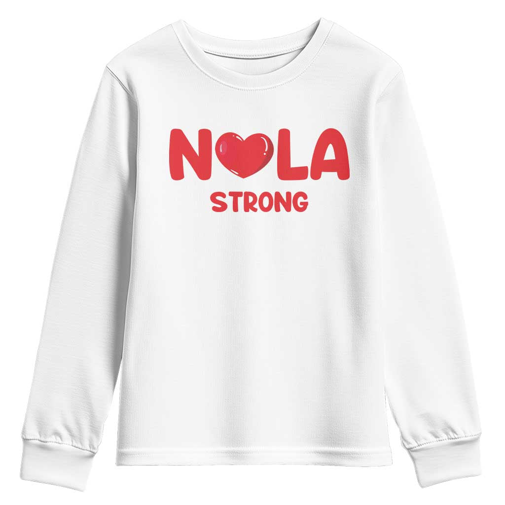 Nola Strong New Orleans Support Youth Sweatshirt