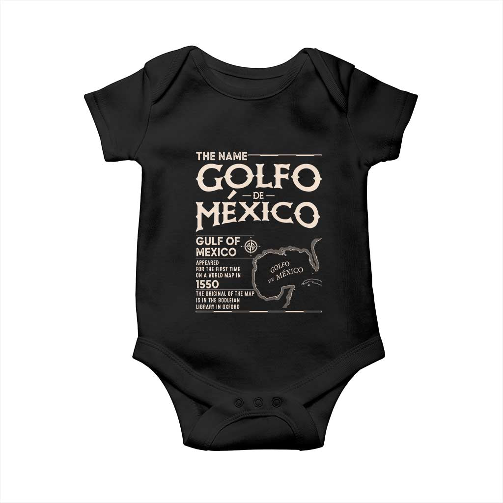 Gulf Of Mexico Baby Onesie 1672 Historic Map Coast Mexico Lover
