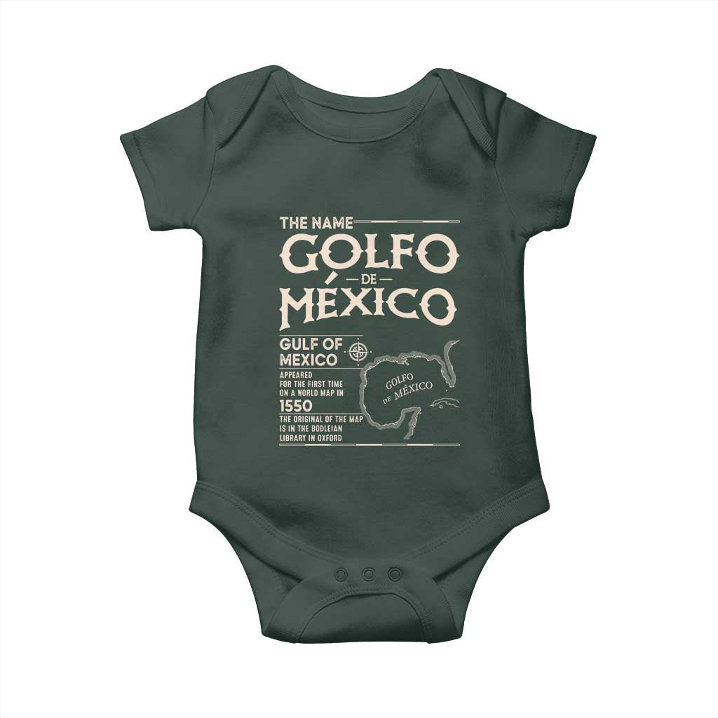 Gulf Of Mexico Baby Onesie 1672 Historic Map Coast Mexico Lover