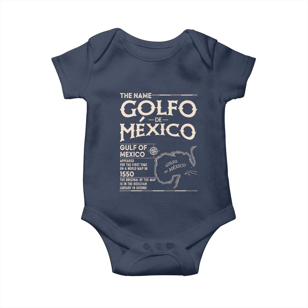 Gulf Of Mexico Baby Onesie 1672 Historic Map Coast Mexico Lover