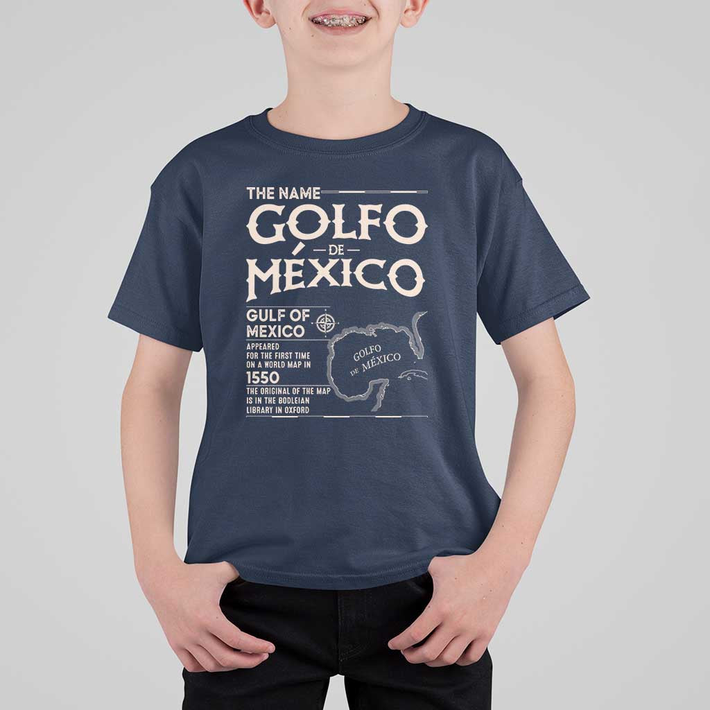 Gulf Of Mexico T Shirt For Kid 1672 Historic Map Coast Mexico Lover