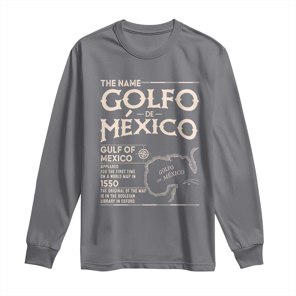 Gulf Of Mexico Long Sleeve Shirt 1672 Historic Map Coast Mexico Lover