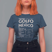 Gulf Of Mexico T Shirt For Women 1672 Historic Map Coast Mexico Lover