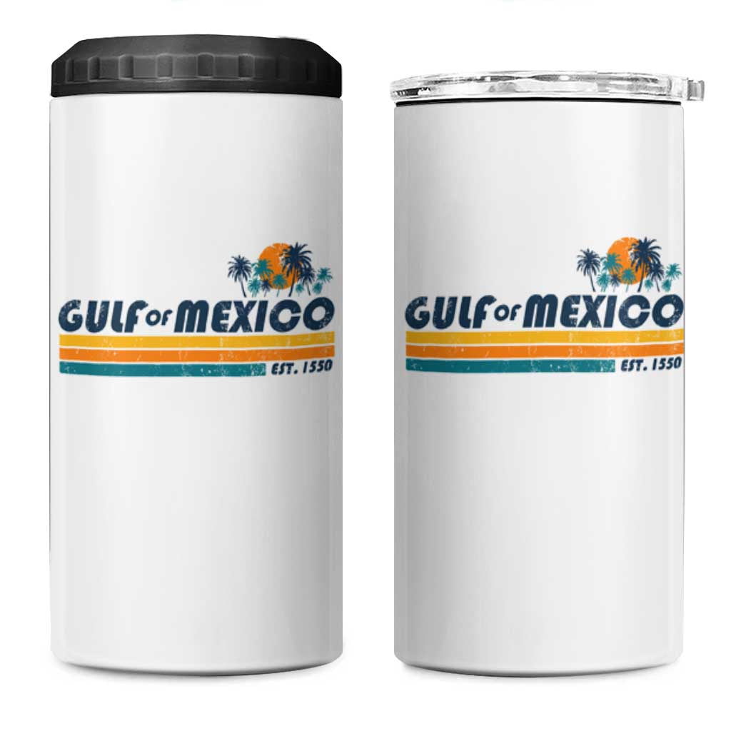 Gulf Of Mexico 4 in 1 Can Cooler Tumbler Texas Alabama Mississippi Florida Beach Gulf Coast Mexico Lover