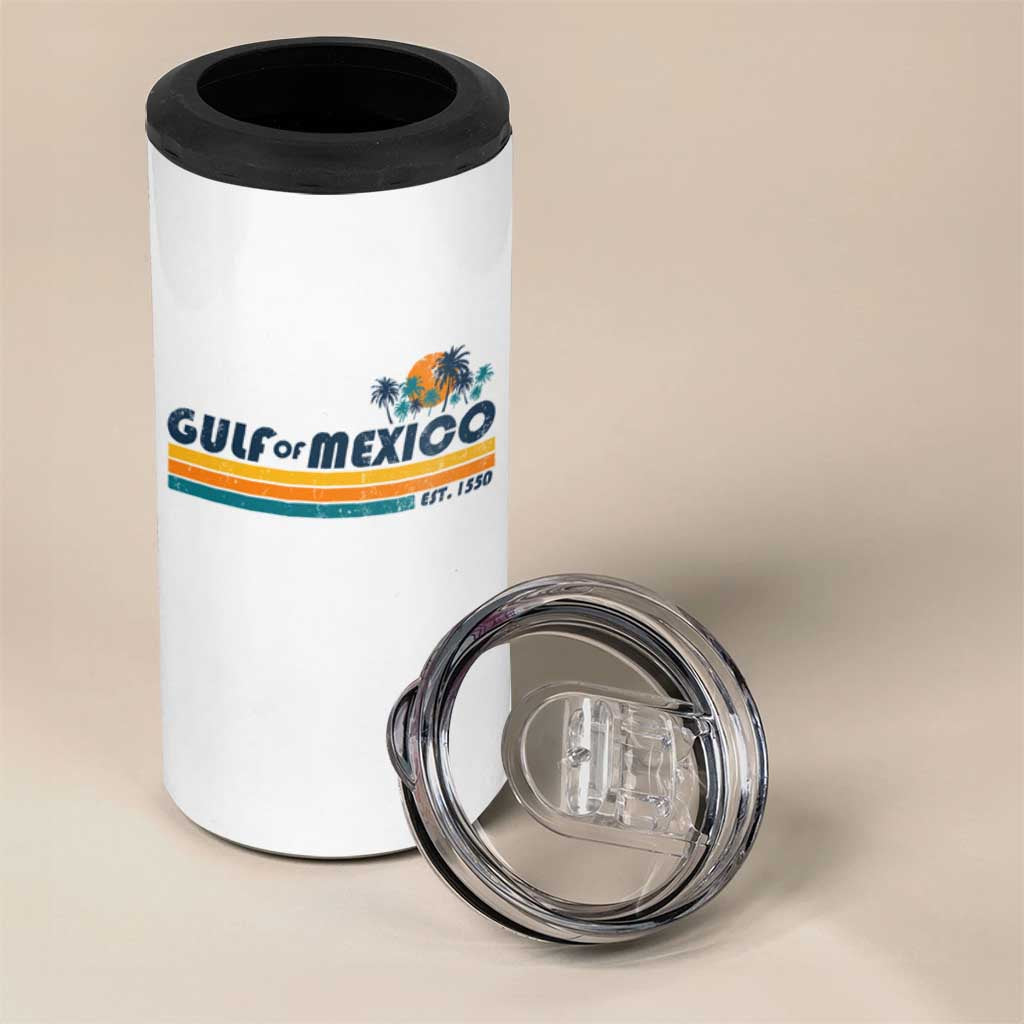 Gulf Of Mexico 4 in 1 Can Cooler Tumbler Texas Alabama Mississippi Florida Beach Gulf Coast Mexico Lover