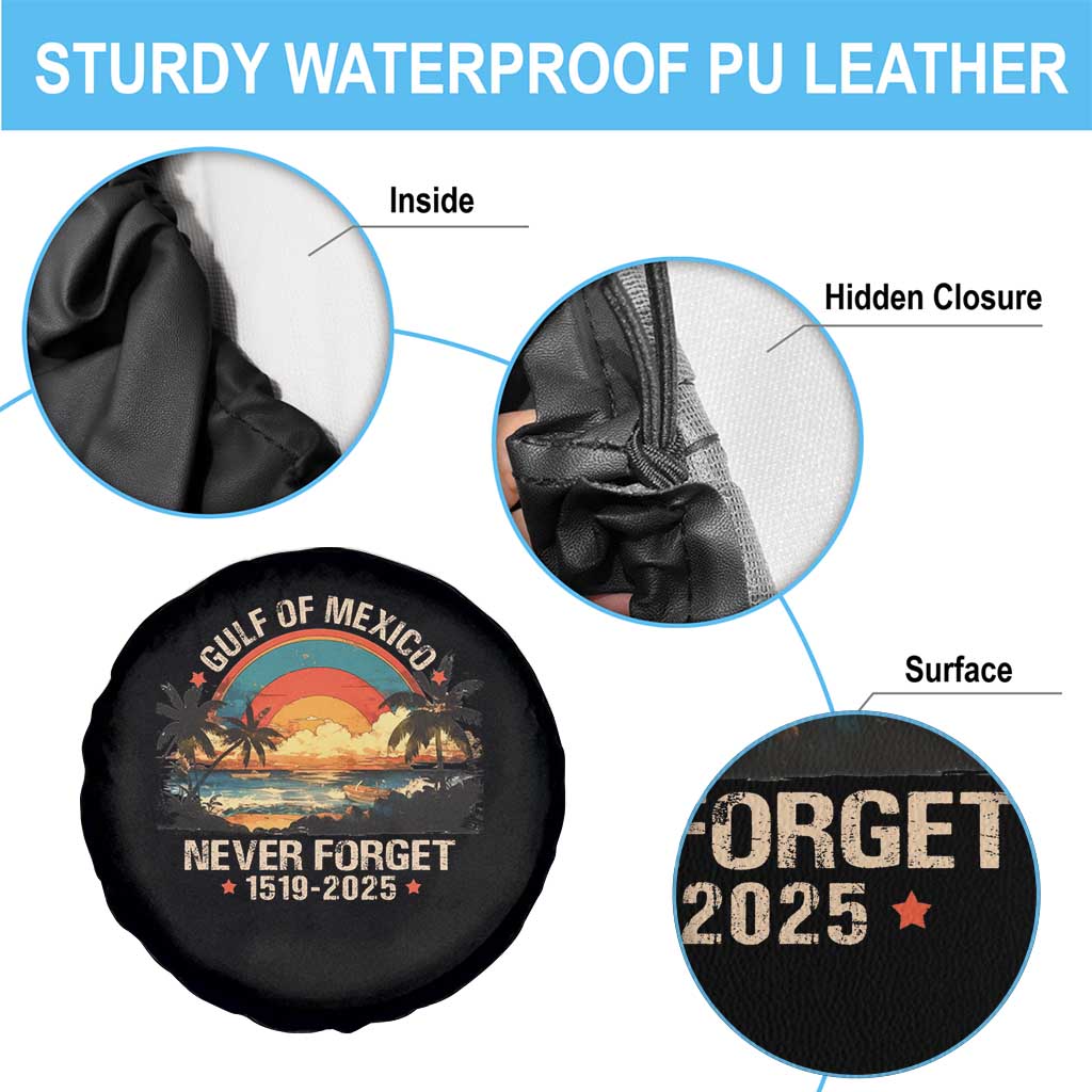 Gulf Of Mexico Spare Tire Cover Never Forget 1915 - 2025 Coast Texas Alabama Mississippi Florida Beach