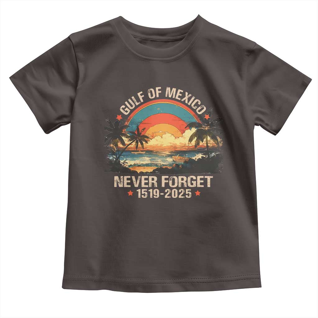 Gulf Of Mexico Toddler T Shirt Never Forget 1915 - 2025 Coast Texas Alabama Mississippi Florida Beach