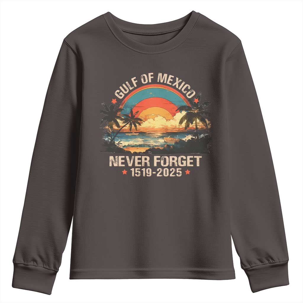 Gulf Of Mexico Youth Sweatshirt Never Forget 1915 - 2025 Coast Texas Alabama Mississippi Florida Beach