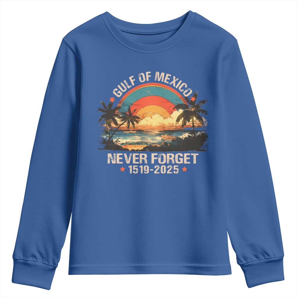 Gulf Of Mexico Youth Sweatshirt Never Forget 1915 - 2025 Coast Texas Alabama Mississippi Florida Beach