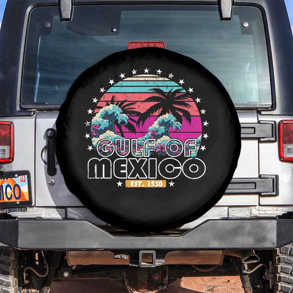 Gulf Of Mexico Spare Tire Cover Est. 1550 Retro Summer Vibes