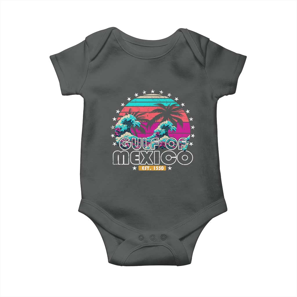 Gulf Of Mexico Baby Onesie Est. 1550 Retro Summer Vibes