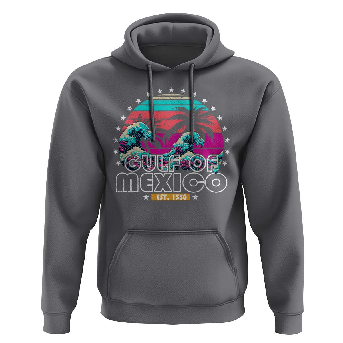 Gulf Of Mexico Hoodie Est. 1550 Retro Summer Vibes
