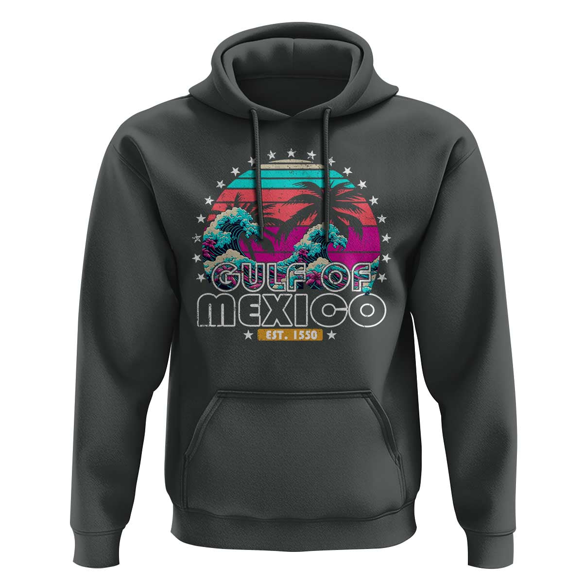 Gulf Of Mexico Hoodie Est. 1550 Retro Summer Vibes