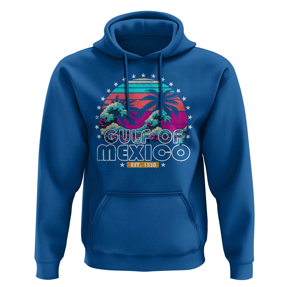 Gulf Of Mexico Hoodie Est. 1550 Retro Summer Vibes