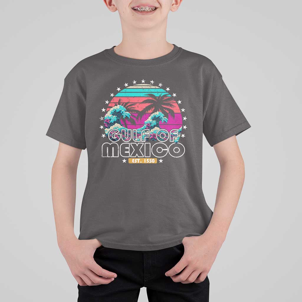 Gulf Of Mexico T Shirt For Kid Est. 1550 Retro Summer Vibes