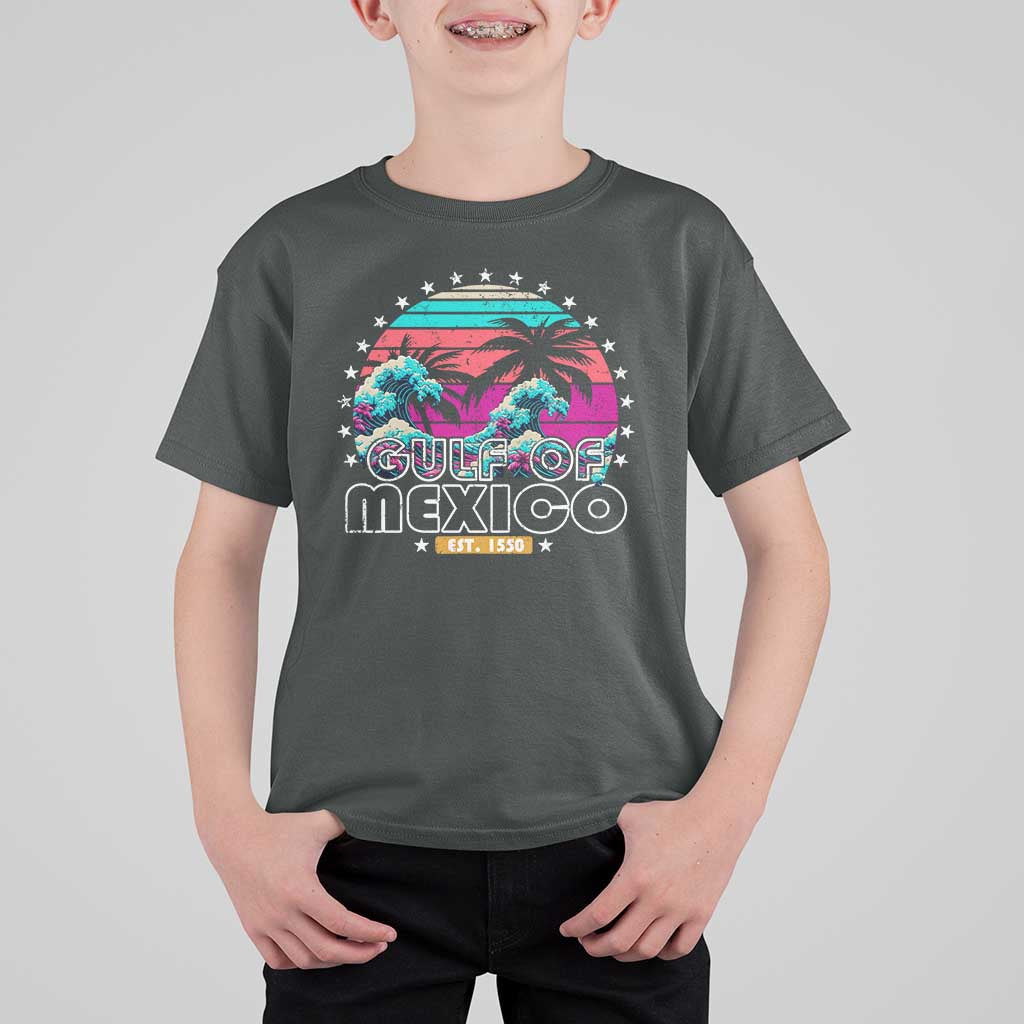 Gulf Of Mexico T Shirt For Kid Est. 1550 Retro Summer Vibes