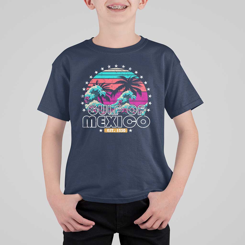Gulf Of Mexico T Shirt For Kid Est. 1550 Retro Summer Vibes