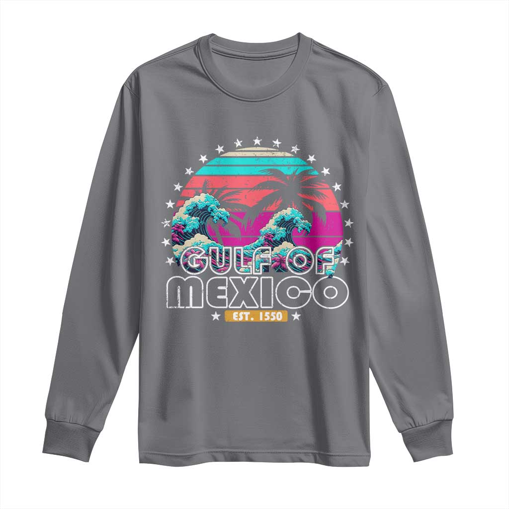 Gulf Of Mexico Long Sleeve Shirt Est. 1550 Retro Summer Vibes
