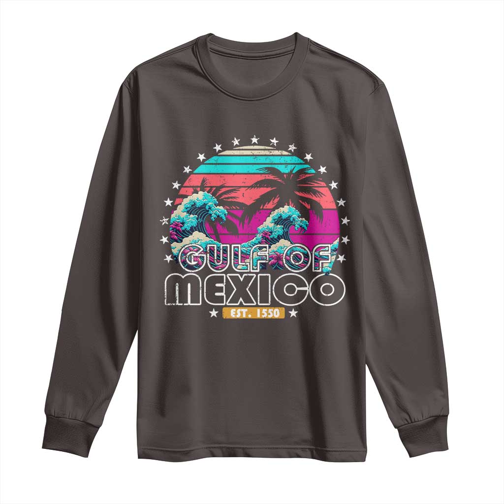 Gulf Of Mexico Long Sleeve Shirt Est. 1550 Retro Summer Vibes