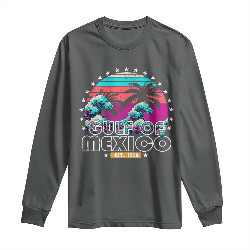 Gulf Of Mexico Long Sleeve Shirt Est. 1550 Retro Summer Vibes