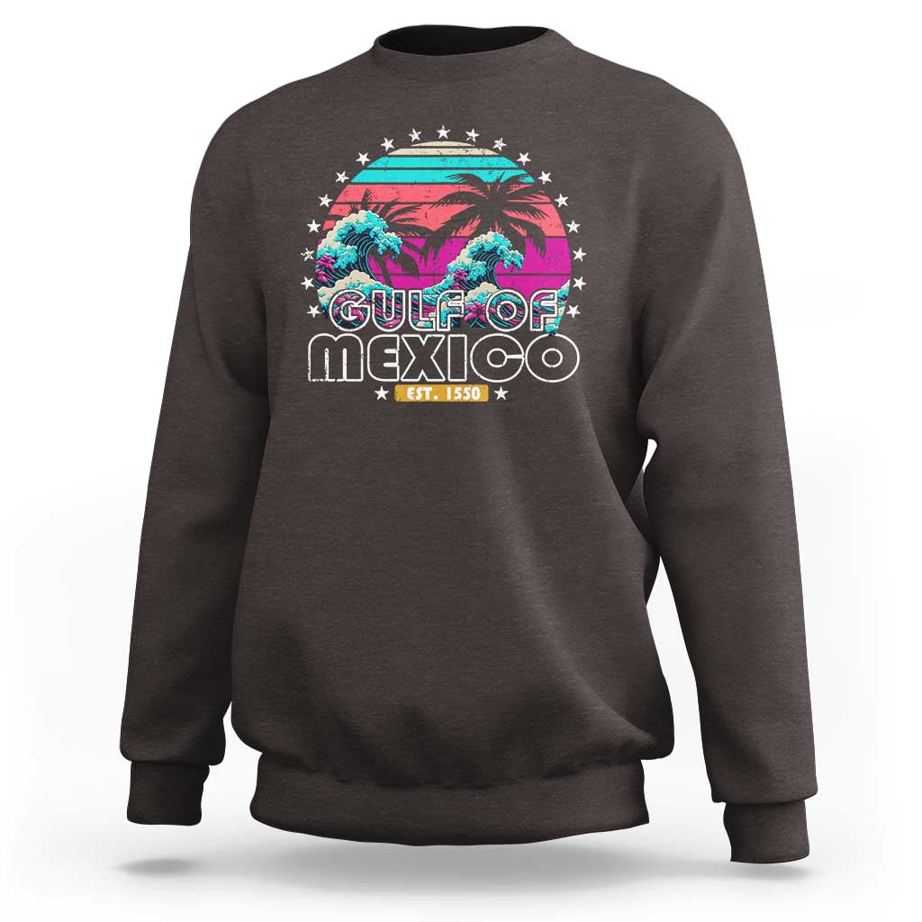 Gulf Of Mexico Sweatshirt Est. 1550 Retro Summer Vibes