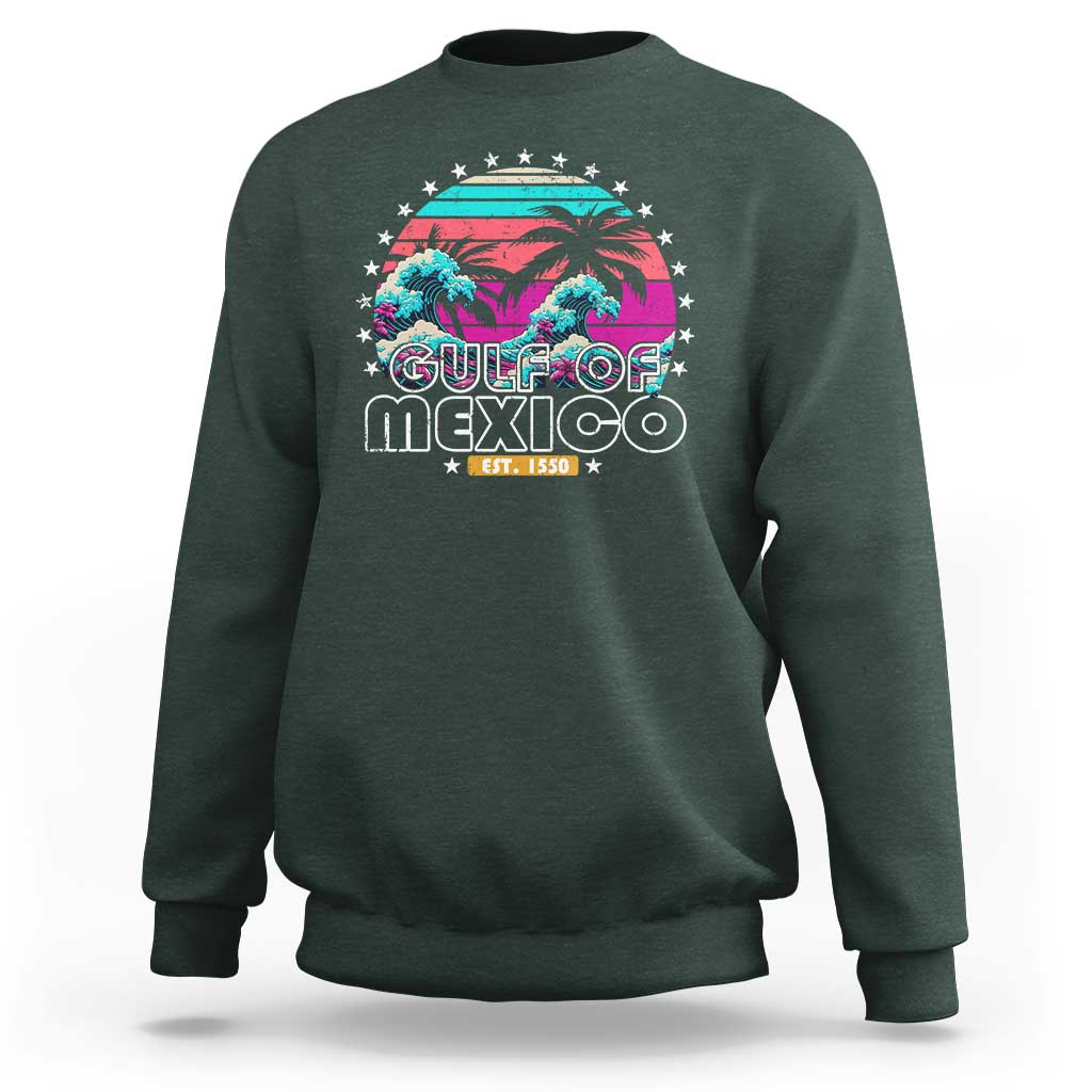 Gulf Of Mexico Sweatshirt Est. 1550 Retro Summer Vibes