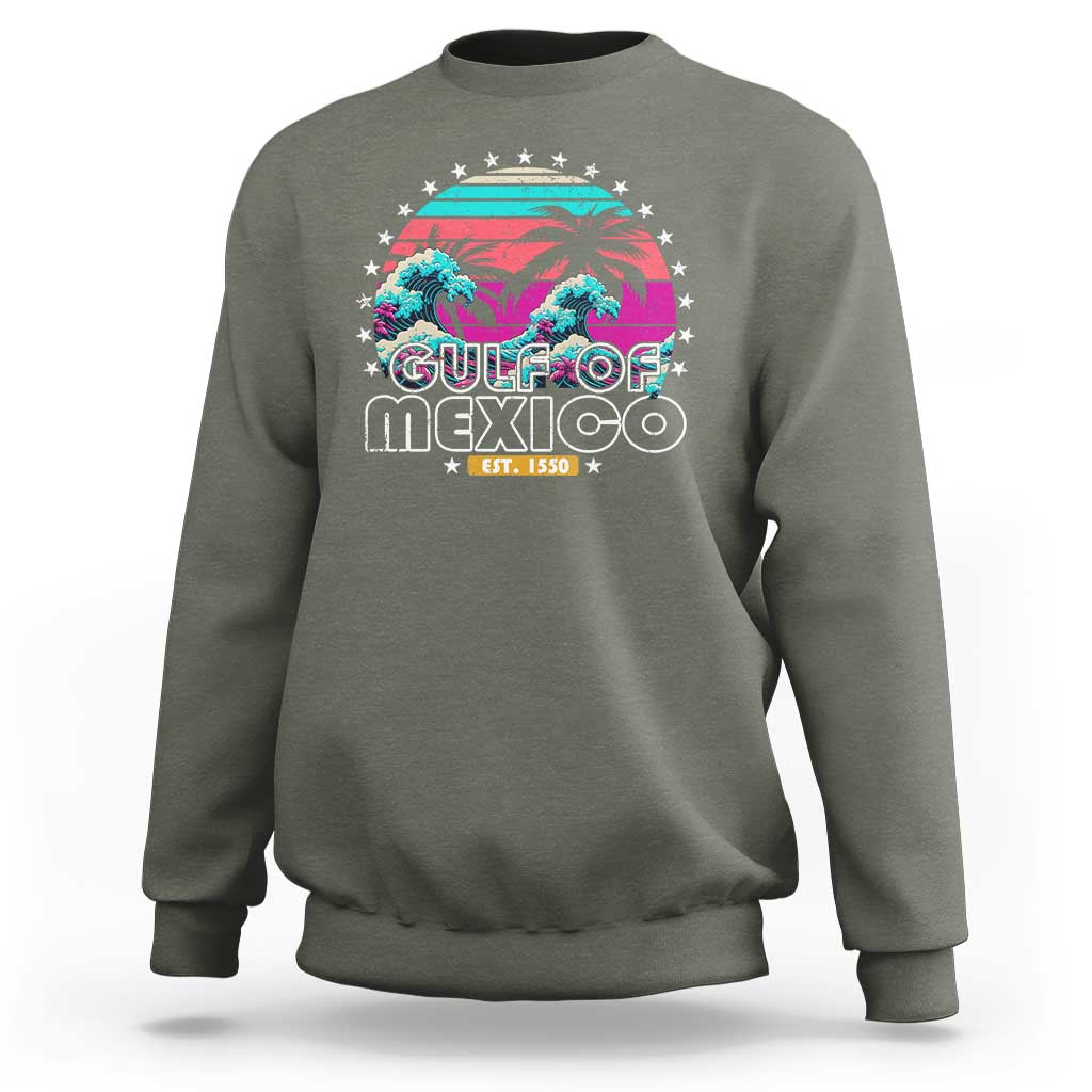 Gulf Of Mexico Sweatshirt Est. 1550 Retro Summer Vibes