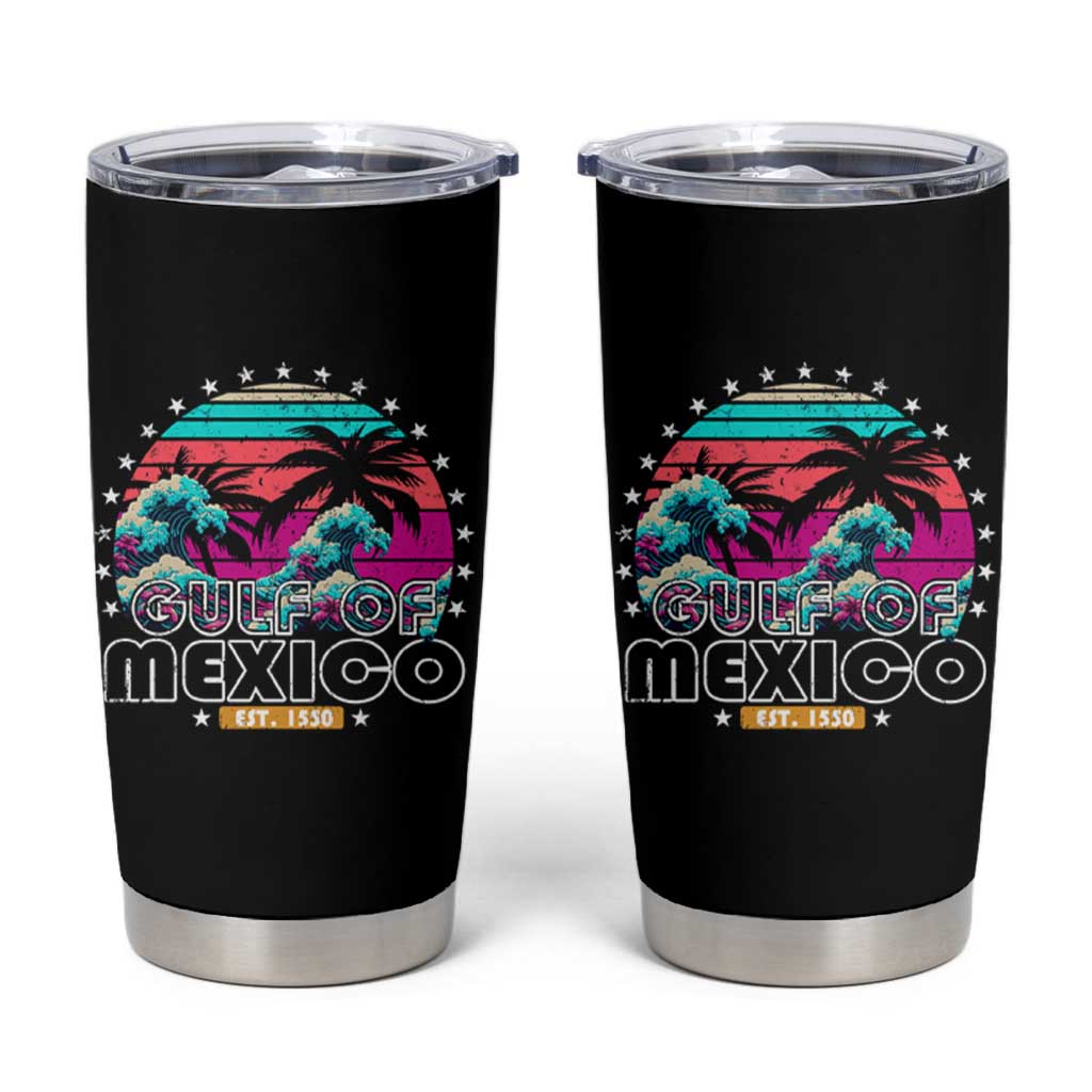 Gulf Of Mexico Tumbler Cup Est. 1550 Retro Summer Vibes