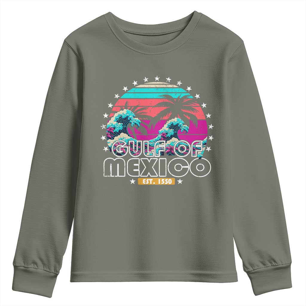 Gulf Of Mexico Youth Sweatshirt Est. 1550 Retro Summer Vibes
