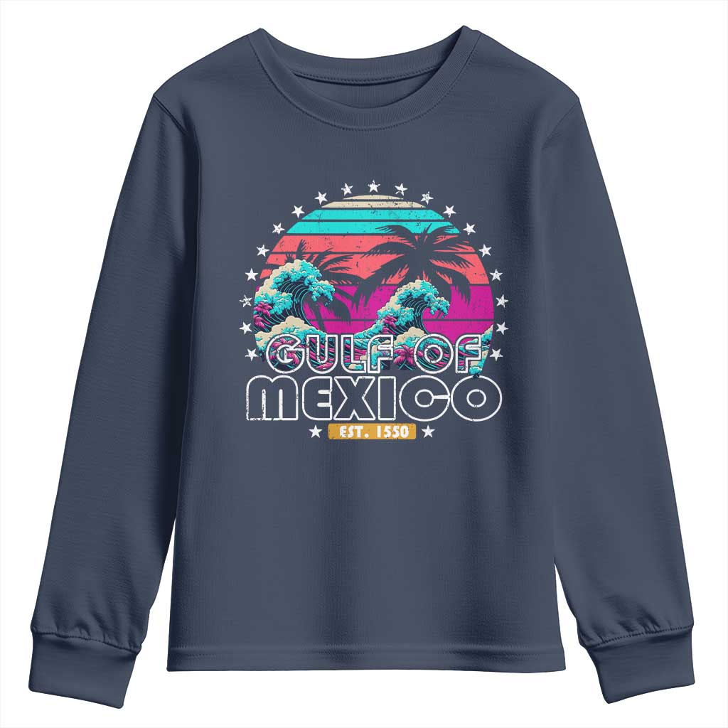 Gulf Of Mexico Youth Sweatshirt Est. 1550 Retro Summer Vibes