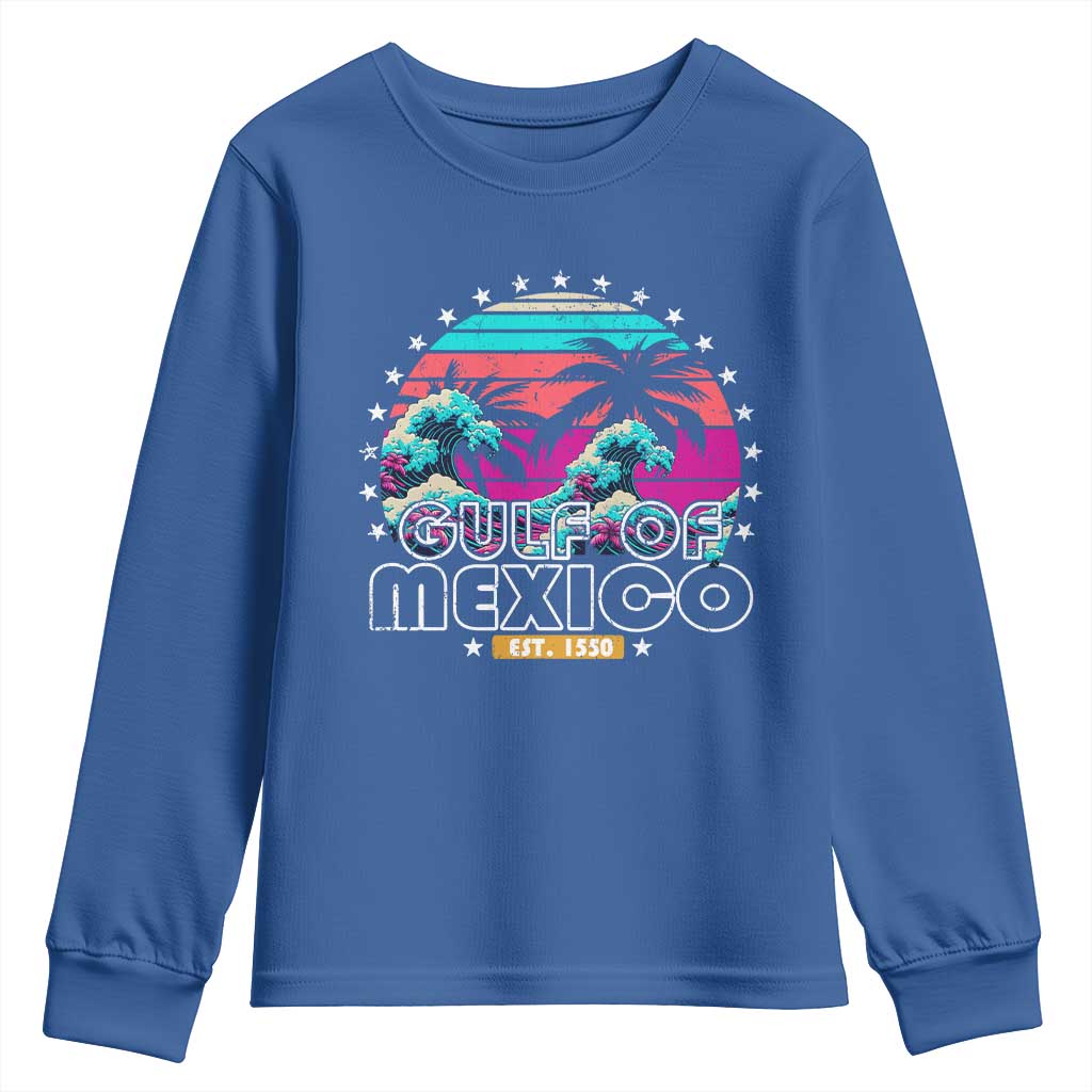 Gulf Of Mexico Youth Sweatshirt Est. 1550 Retro Summer Vibes