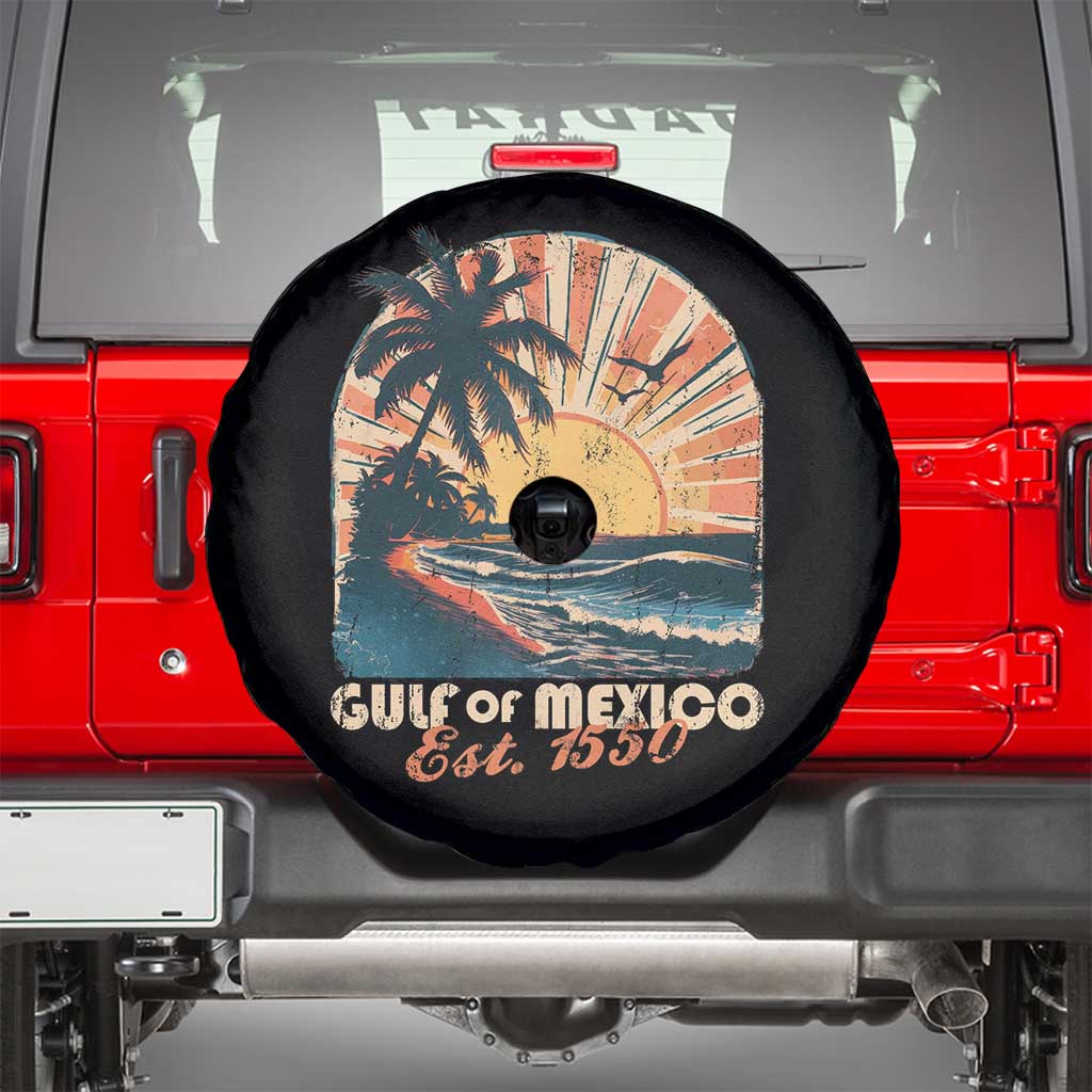 Gulf Of Mexico Spare Tire Cover Est. 1550 Sunny Vibes