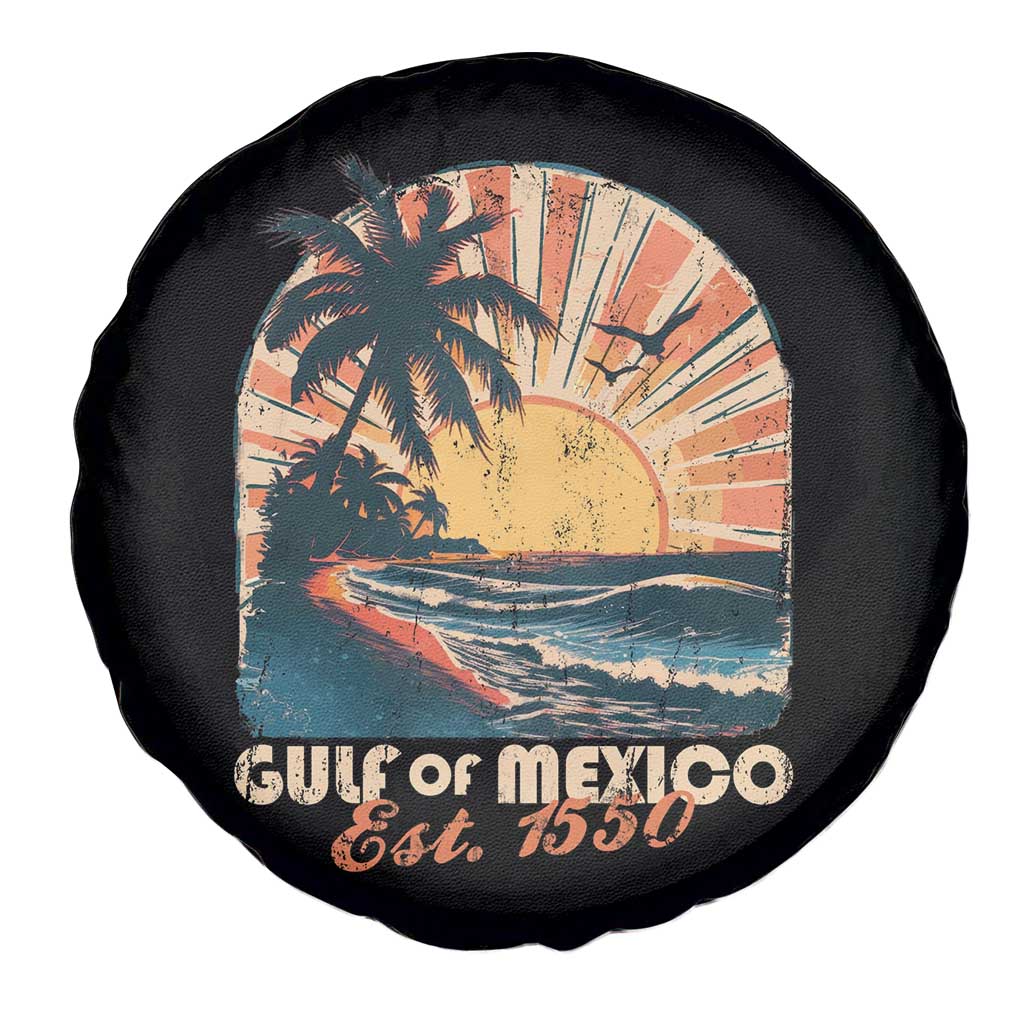 Gulf Of Mexico Spare Tire Cover Est. 1550 Sunny Vibes