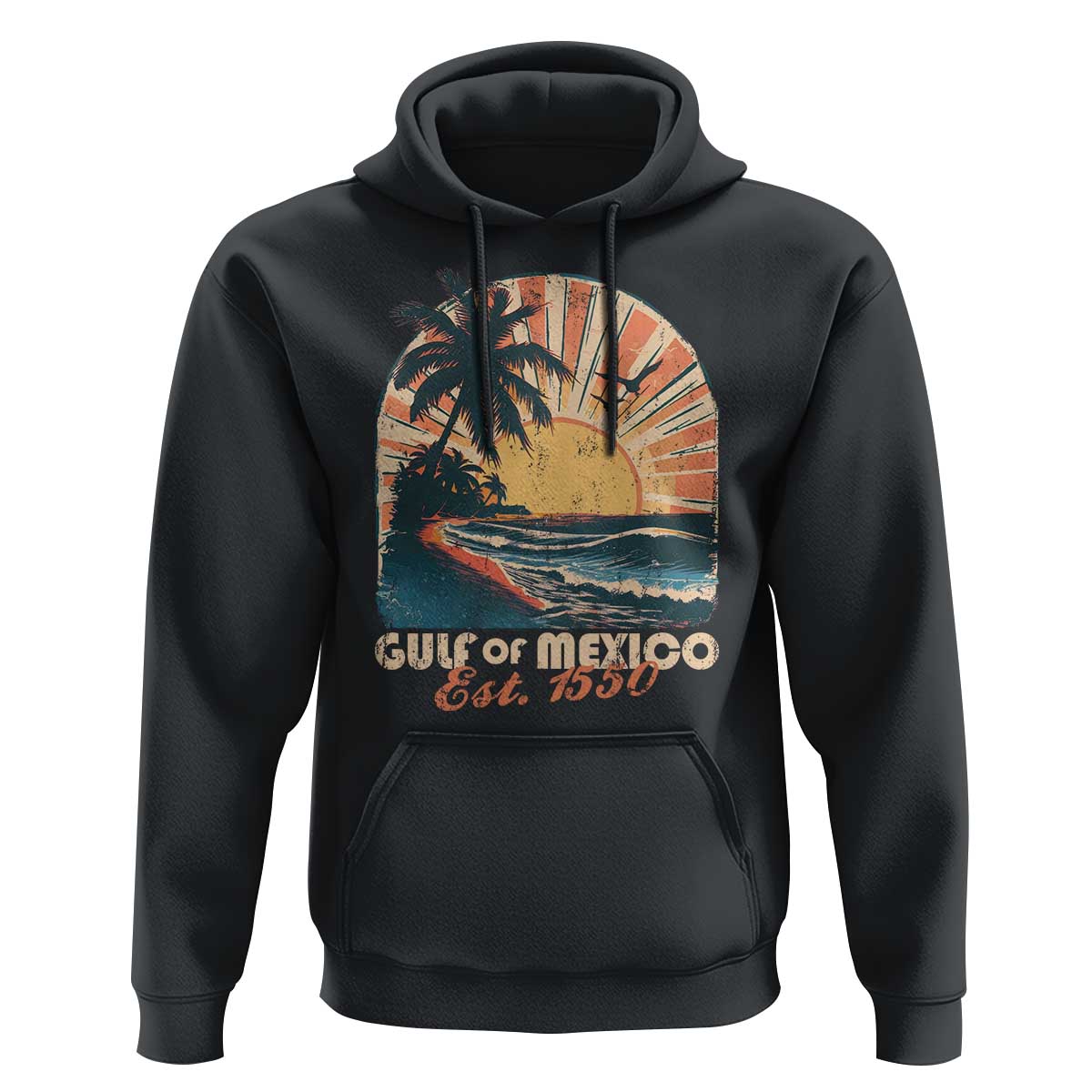Gulf Of Mexico Hoodie Est. 1550 Sunny Vibes