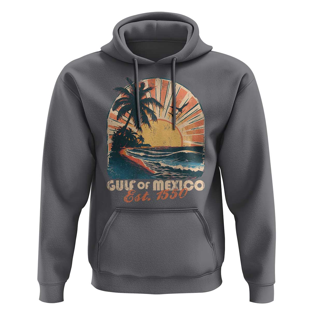 Gulf Of Mexico Hoodie Est. 1550 Sunny Vibes