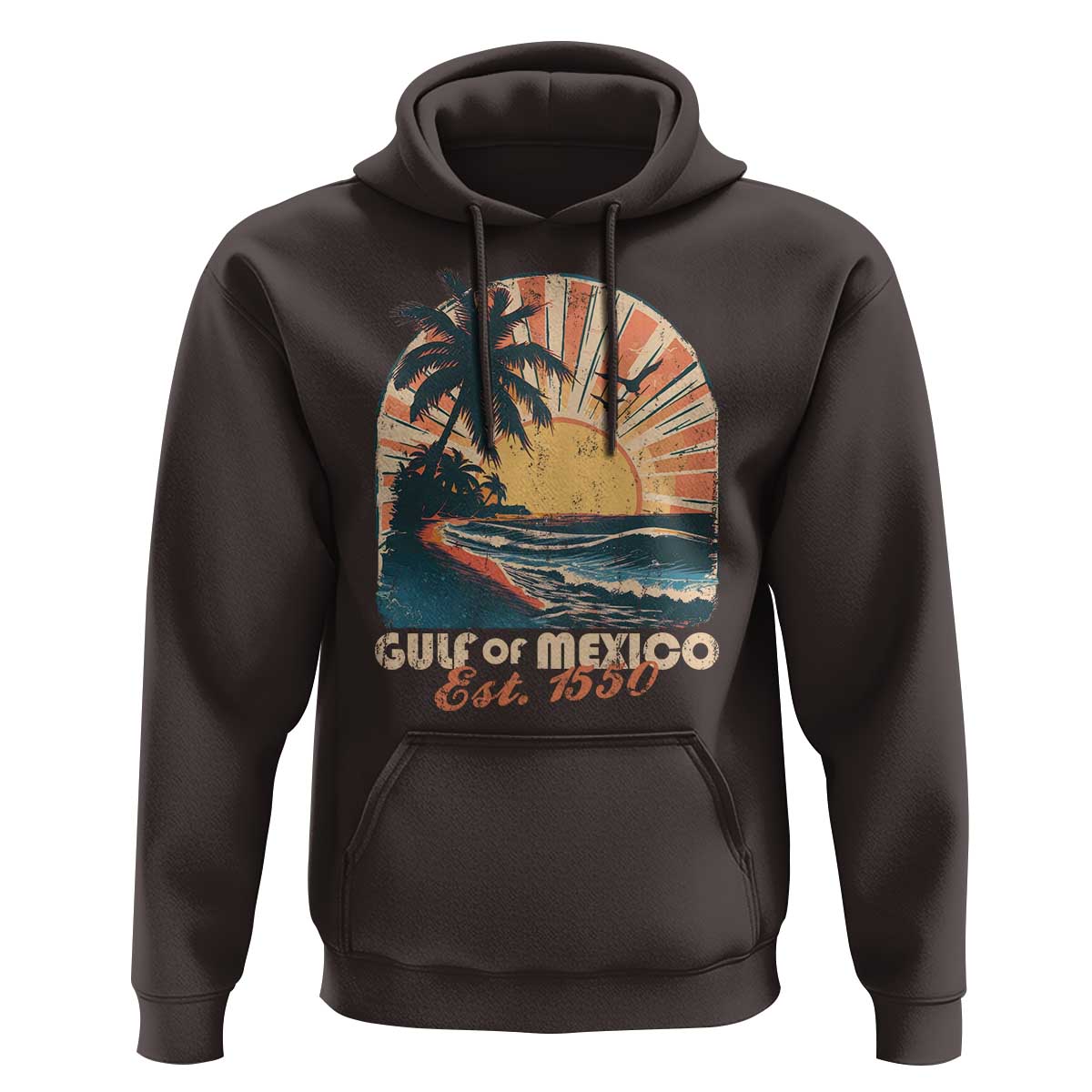 Gulf Of Mexico Hoodie Est. 1550 Sunny Vibes