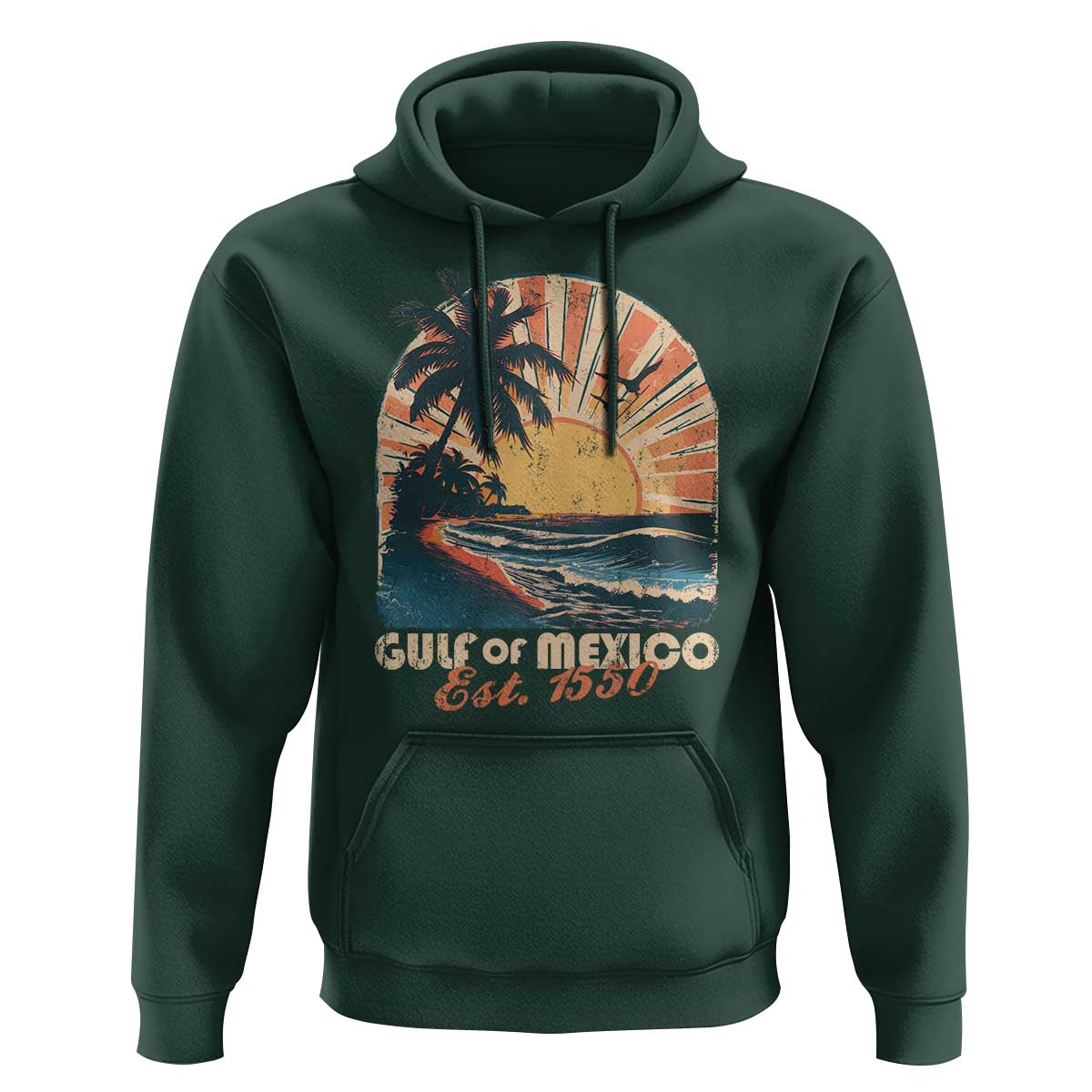 Gulf Of Mexico Hoodie Est. 1550 Sunny Vibes