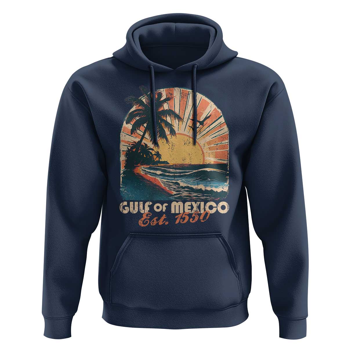 Gulf Of Mexico Hoodie Est. 1550 Sunny Vibes