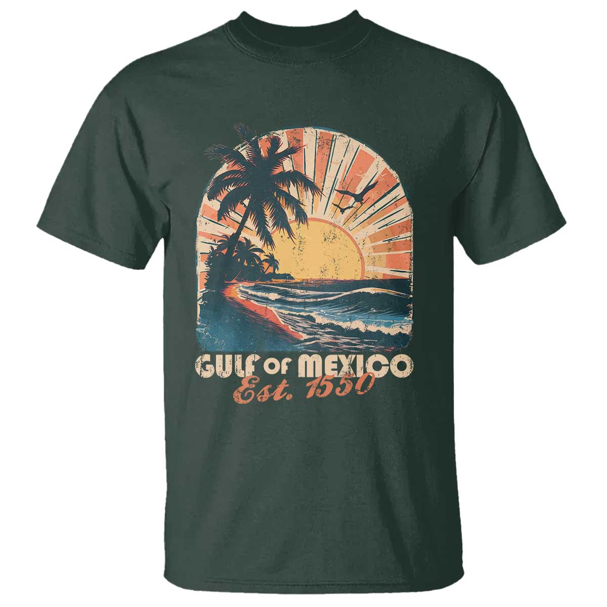 Gulf Of Mexico T Shirt Est. 1550 Sunny Vibes