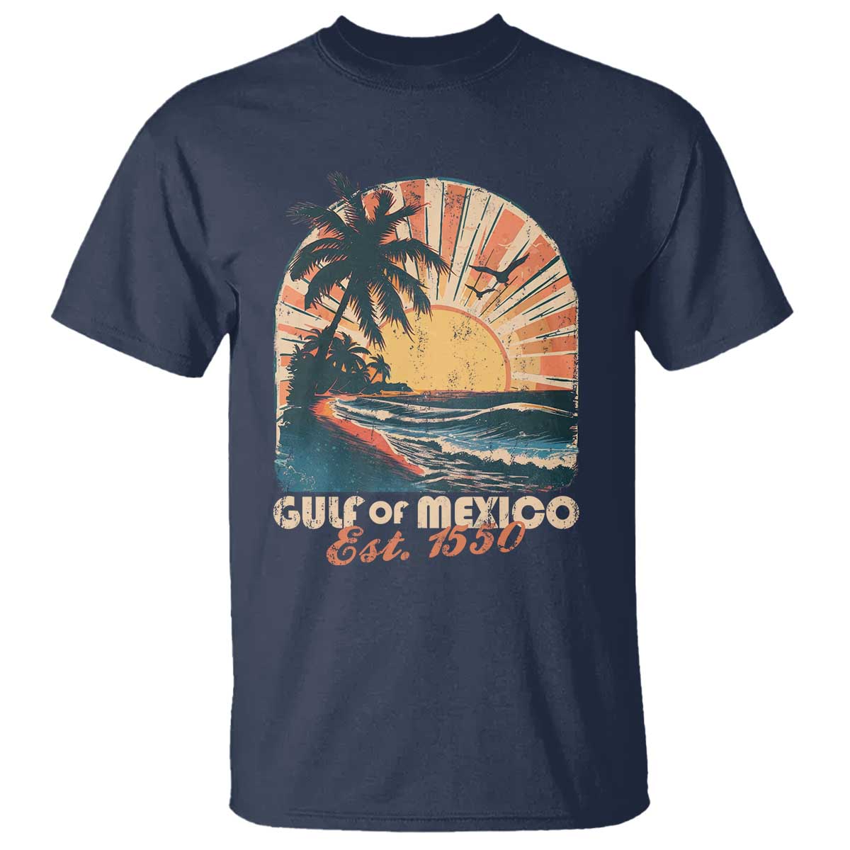 Gulf Of Mexico T Shirt Est. 1550 Sunny Vibes