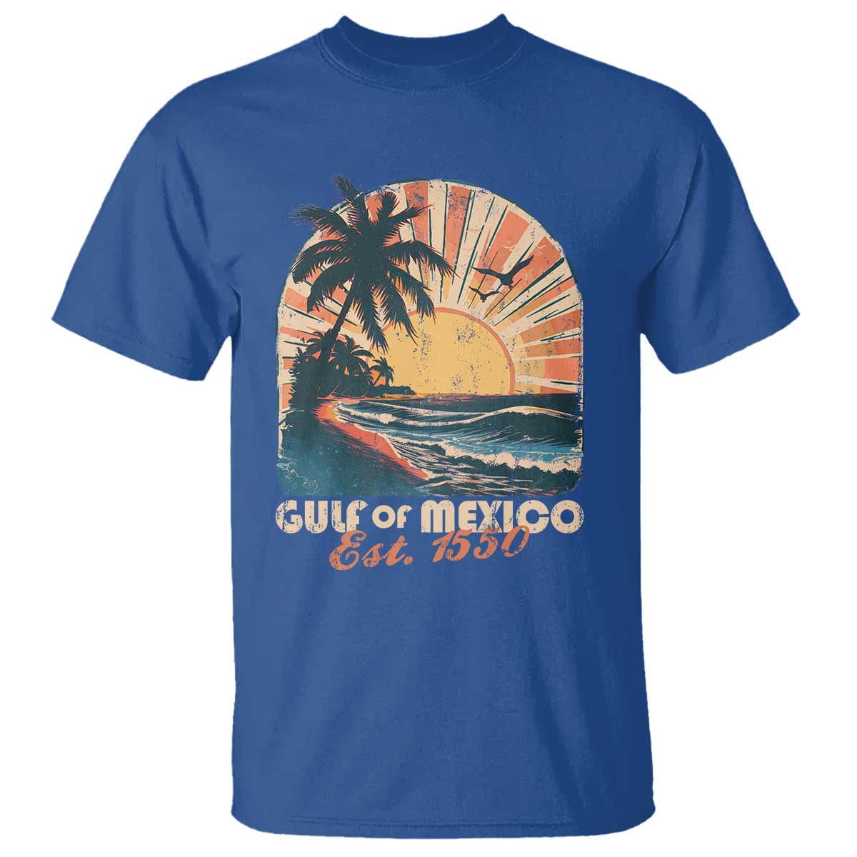 Gulf Of Mexico T Shirt Est. 1550 Sunny Vibes