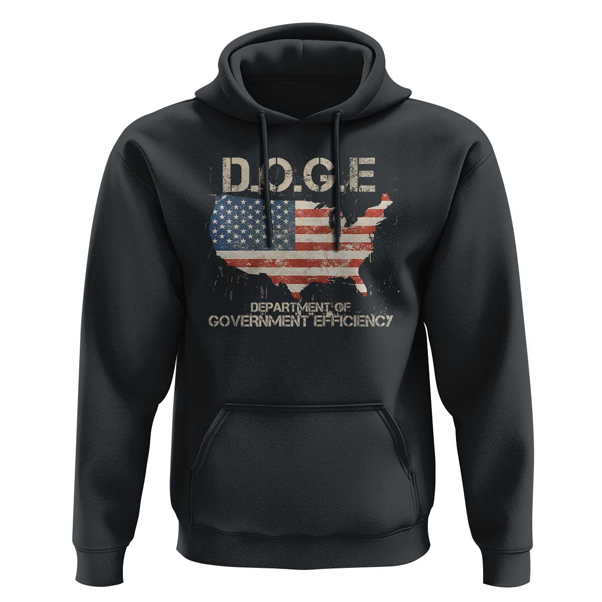 D.O.G.E. DOGE Department of Government Efficiency Hoodie American Flag US Map