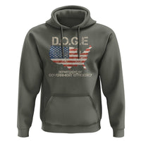 D.O.G.E. DOGE Department of Government Efficiency Hoodie American Flag US Map