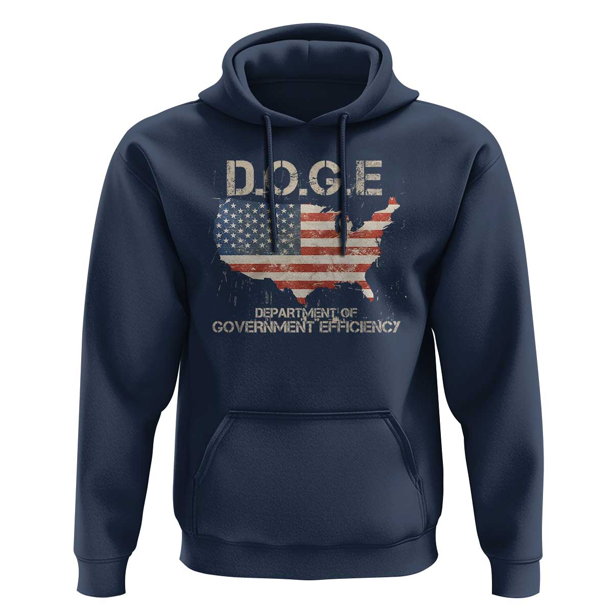 D.O.G.E. DOGE Department of Government Efficiency Hoodie American Flag US Map