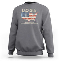 D.O.G.E. DOGE Department of Government Efficiency Sweatshirt American Flag US Map