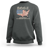 D.O.G.E. DOGE Department of Government Efficiency Sweatshirt American Flag US Map