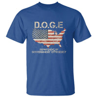 D.O.G.E. DOGE Department of Government Efficiency T Shirt American Flag US Map