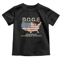 D.O.G.E. DOGE Department of Government Efficiency Toddler T Shirt American Flag US Map