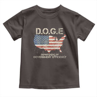 D.O.G.E. DOGE Department of Government Efficiency Toddler T Shirt American Flag US Map